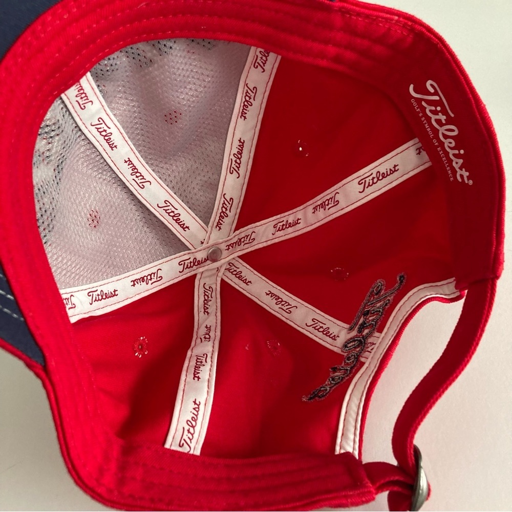 Titleist Red Embroidered Script Golf Cap - Picture 4 of 8